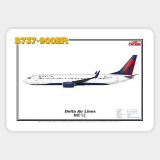 Boeing B737-900ER - Delta Air Lines (Art Print) Sticker